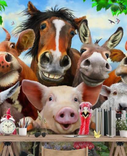 Cute Funny Farm Animals Wallpaper