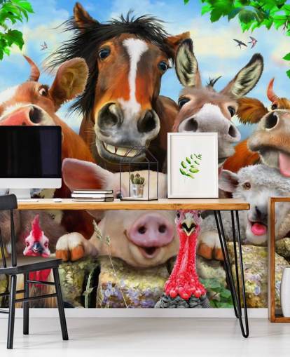 Cute Funny Farm Animals Wallpaper