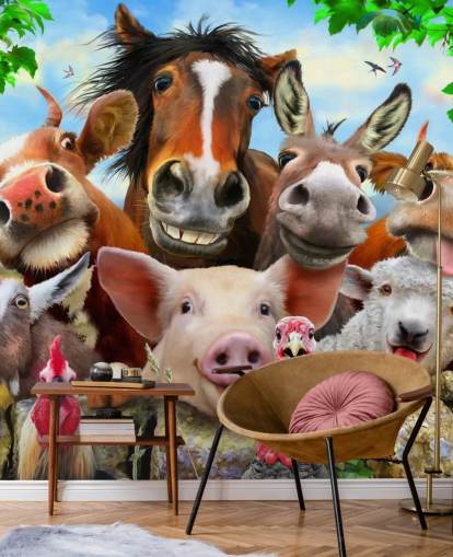 Cute Funny Farm Animals Wallpaper