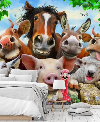 Lindo y divertido fondo de pantalla de animales de granja Lindo y divertido fondo de pantalla de animales de granja