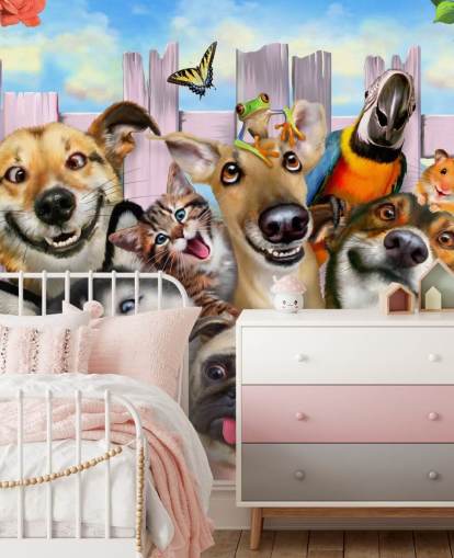 Papel de parede de selfie de animais fofos Papel de parede de selfie de animais fofos