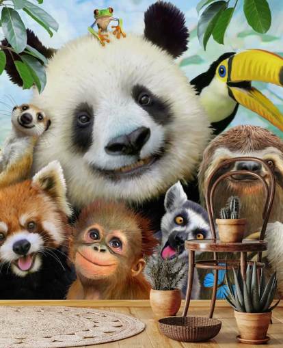Zoo Animal Selfie Wallpaper