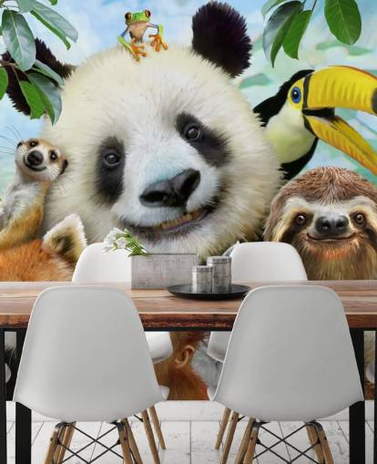 Papier peint Zoo Animal Selfie
