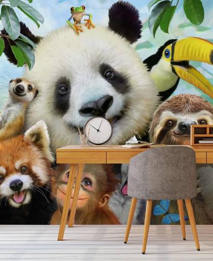 Zoo Animal Selfie Wallpaper