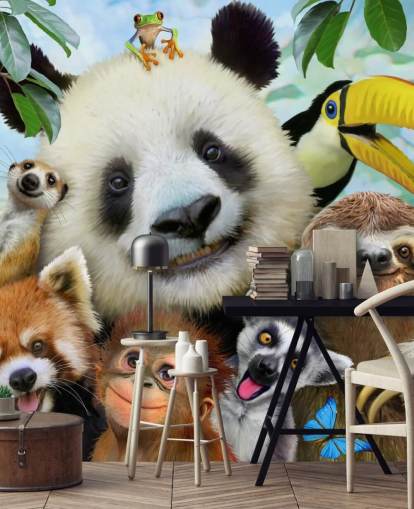 Zoo Animal Selfie Wallpaper