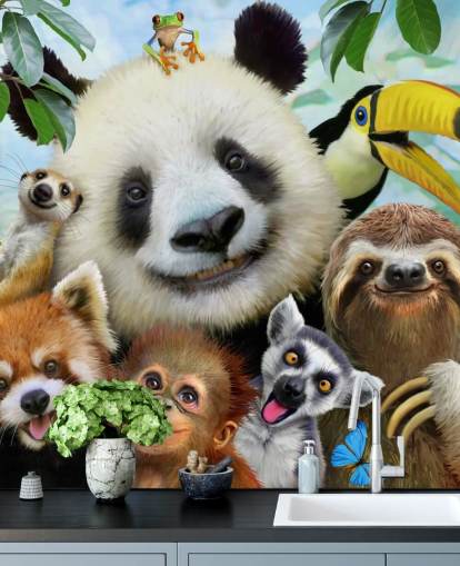 Zoo Animal Selfie Wallpaper