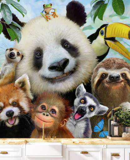 Zoo Animal Selfie Wallpaper