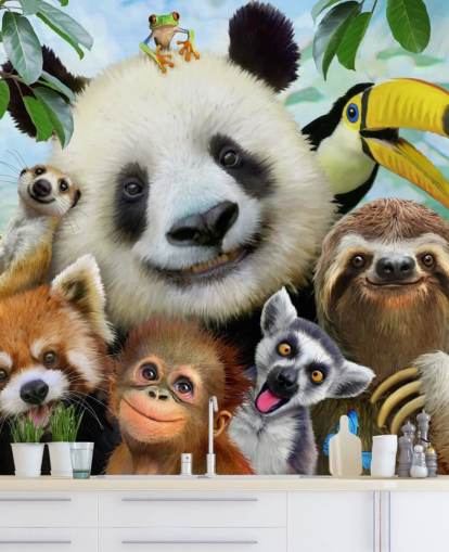 Zoo Animal Selfie Wallpaper