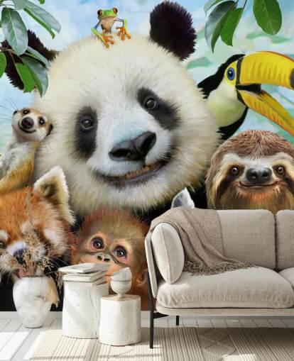 Zoo Animal Selfie-achtergrond