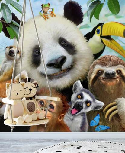 Zoo Animal Selfie-achtergrond Zoo Animal Selfie-achtergrond