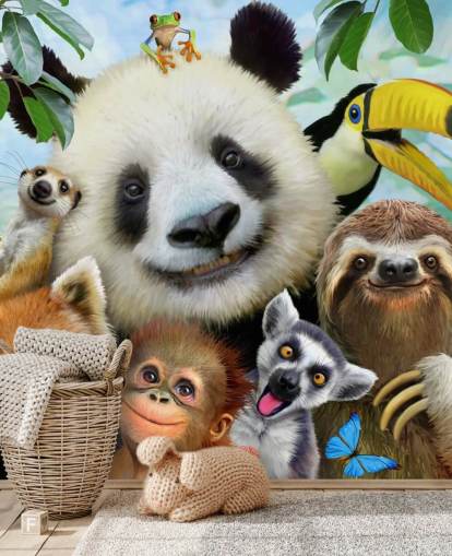Zoo Animal Selfie Bakgrunn