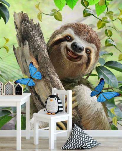 preguiça sorridente na floresta tropical preguiça sorridente na floresta tropical