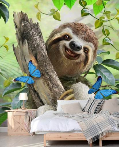 fondo de pantalla sonriente perezoso en la selva fondo de pantalla sonriente perezoso en la selva