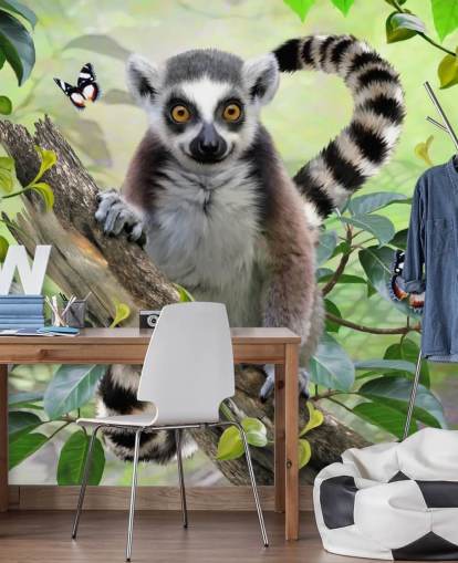 Papel de parede bonito Lemur Selfie