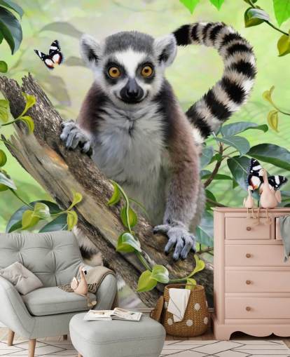 Söt Lemur Selfie Bakgrund
