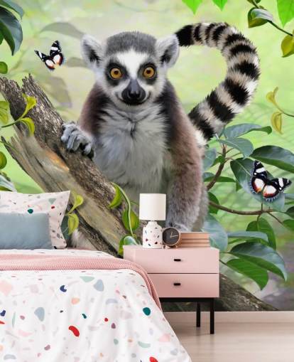 Leuk Lemur Selfie Behang