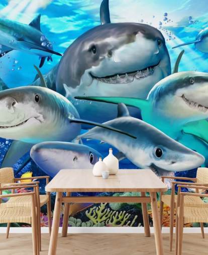 Fondo de pantalla Fun Sharks Selfie