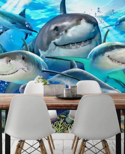 Fondo de pantalla Fun Sharks Selfie Fondo de pantalla Fun Sharks Selfie