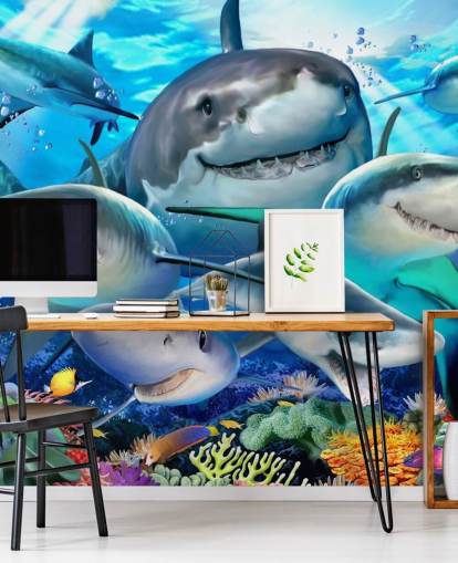 Leuke Sharks Selfie-achtergrond