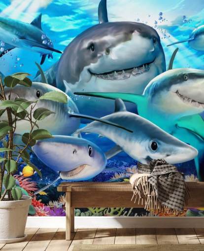 Fondo de pantalla Fun Sharks Selfie Fondo de pantalla Fun Sharks Selfie