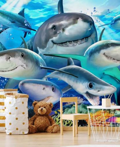 Fondo de pantalla Fun Sharks Selfie