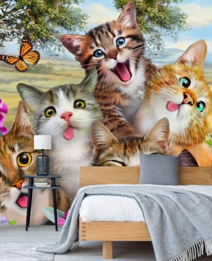 Cute and Funny Cat Selfie Wallpaper