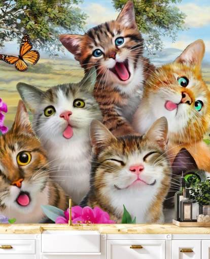 Cute and Funny Cat Selfie Wallpaper
