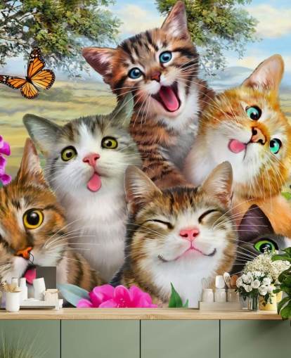 Cute and Funny Cat Selfie Wallpaper