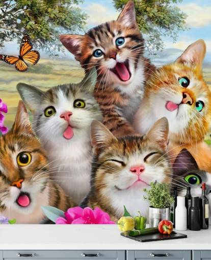 Cute and Funny Cat Selfie Wallpaper