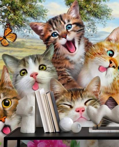 Cute and Funny Cat Selfie Wallpaper