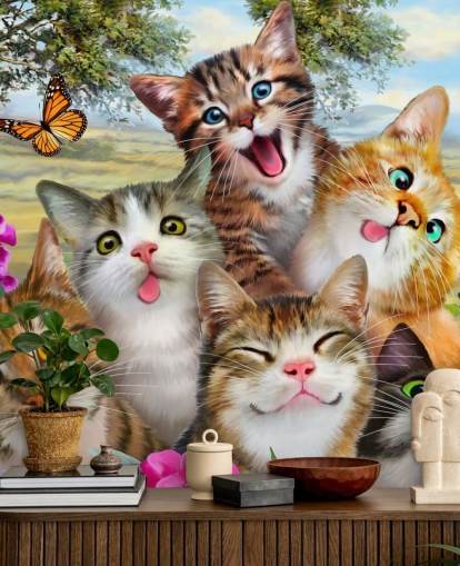 Cute and Funny Cat Selfie Wallpaper