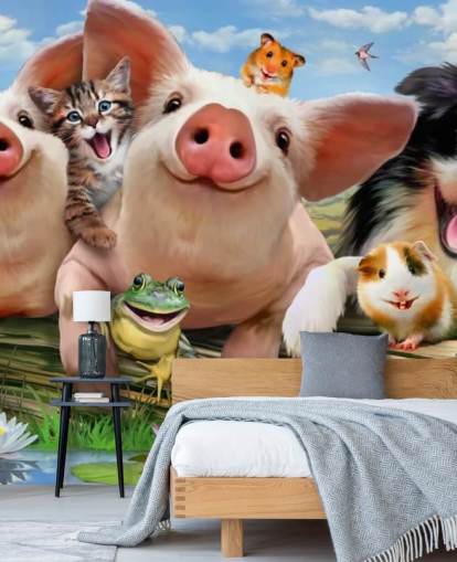 Farm Animals Selfie Wallpaper
