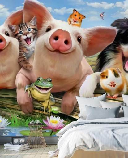 Farm Animals Selfie Wallpaper