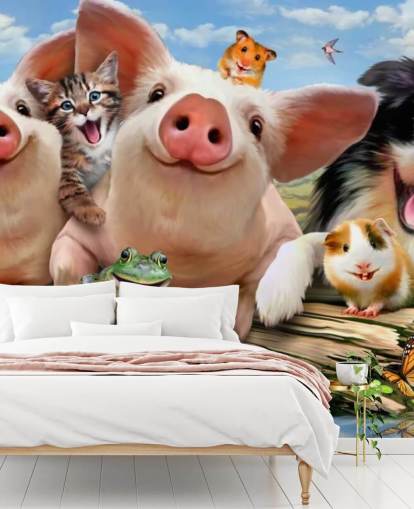 Farm Animals Selfie Wallpaper