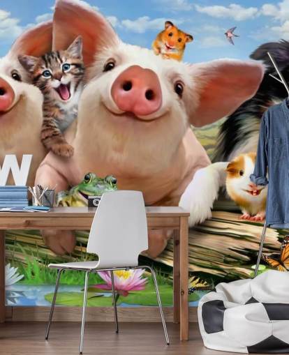 Papel de Parede Selfie de Animais