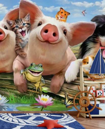 Farm Animals Selfie Wallpaper