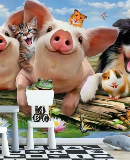 Farm Animals Selfie Wallpaper