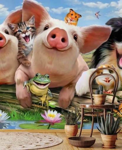 Fondo de pantalla de animales de granja