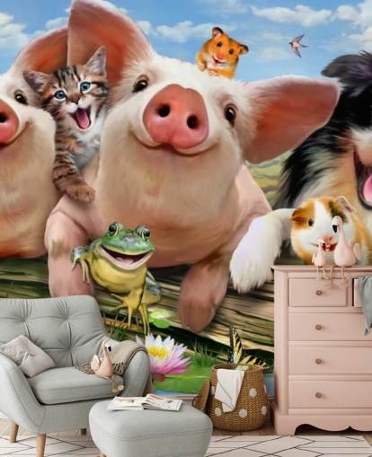 Fondo de pantalla de animales de granja