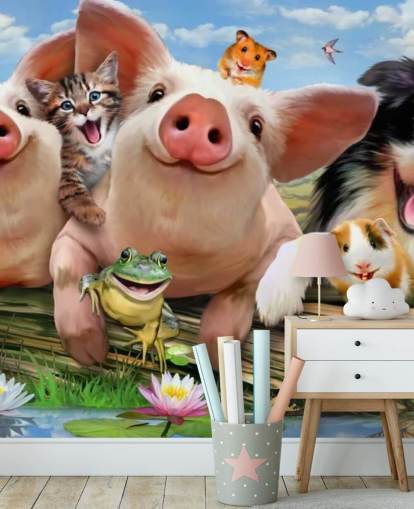 Farm Animals Selfie Wallpaper