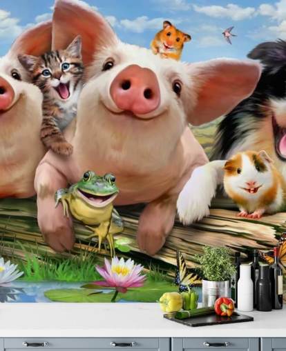 Fondo de pantalla de animales de granja