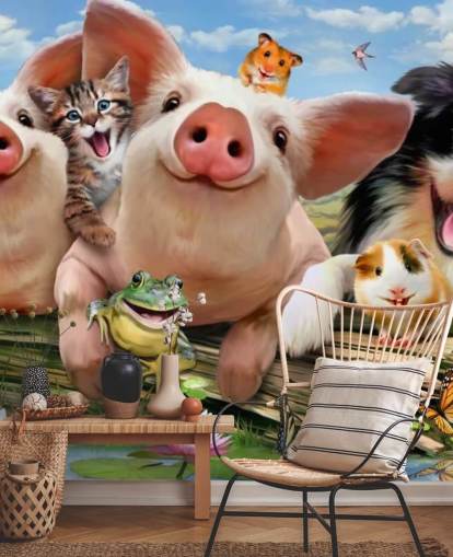 Farm Animals Selfie Wallpaper