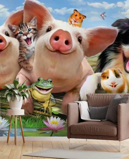 Farm Animals Selfie Wallpaper