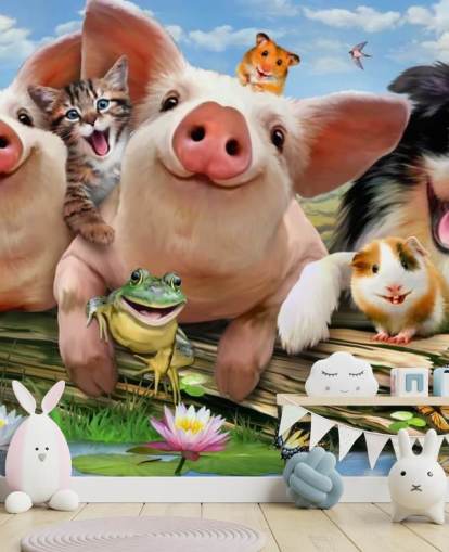 Farm Animals Selfie Wallpaper