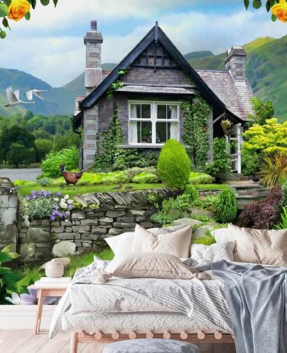 lakes cottage wallpaper