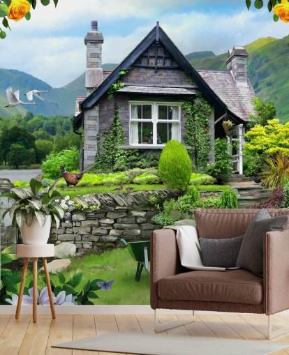 lakes cottage wallpaper