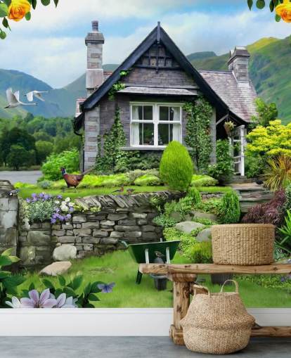 lakes cottage wallpaper