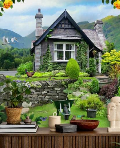 fondo de pantalla de Lakes Cottage