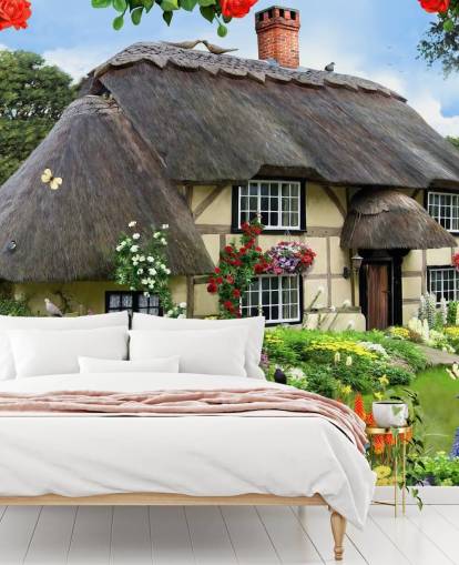 Tapete „Hütte am Fluss“ Tapete „Hütte am Fluss“