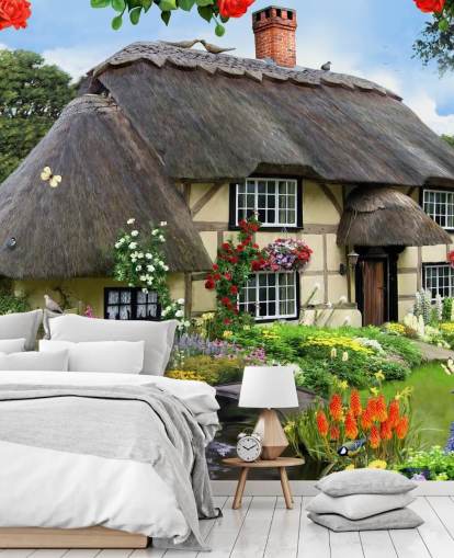 sommerhus ved floden tapet